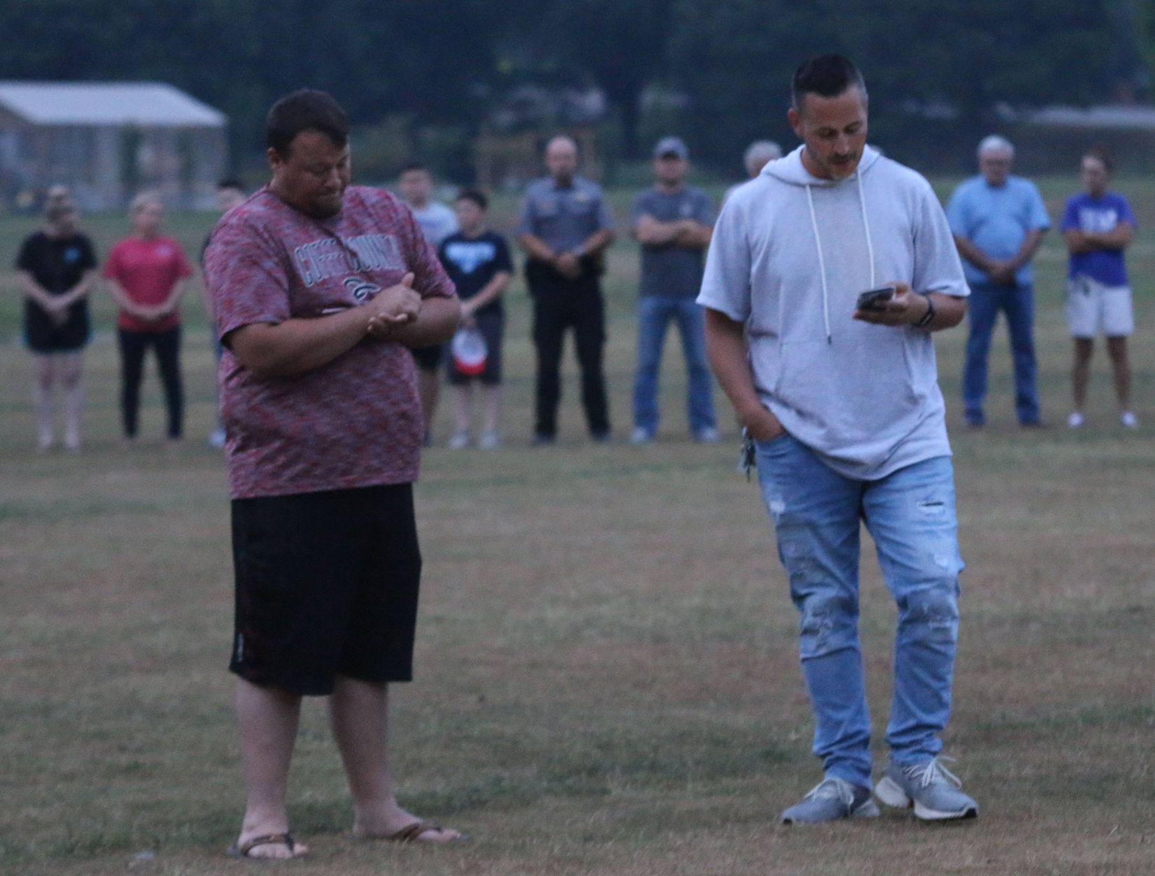 Pastor leads the vigil
